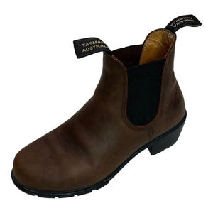 Blundstone Women’s Rustic Brown Leather Heeled Chelsea Boots US Size 7.5